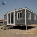 Low cost fashionable Modular light steel prefabricated prefab luxury wooden villa house